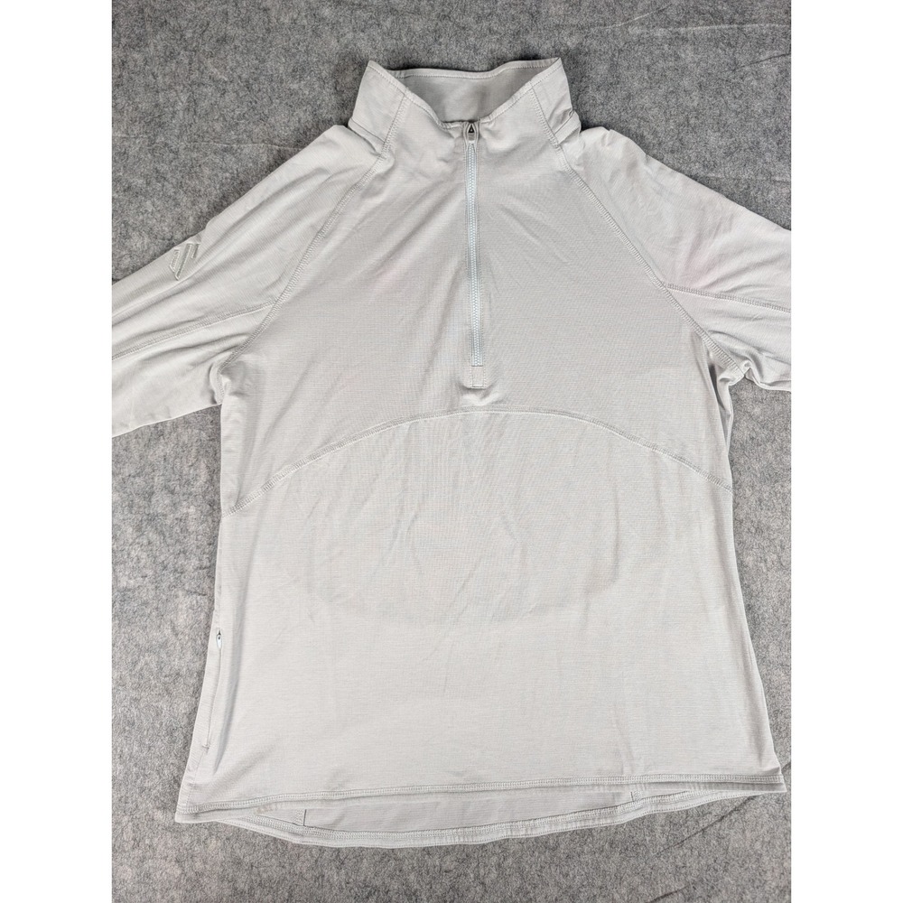 Puma Enjoy Golf Quarter Zip Pullover Light Gray Long Sleeve Mock Neck Top L - Picture 3 of 8